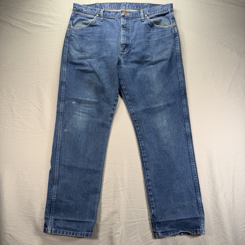 Wrangler 13MWZ Jeans Mens 36x30 Straight Leg Cowboy Cut Denim Western Work Pants